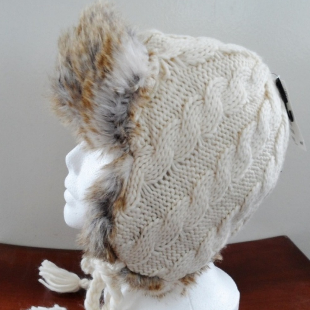H&M Faux Fur Winter Hat Trapper Cap Rave Wear
